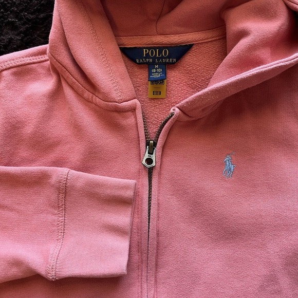 Ralph Lauren Other - Ralph Lauren‎ LW Magic Fleece FZ Hoodie Pink Full Zip Girl M